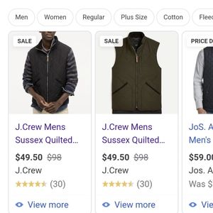 j crew Sussex quilted vest